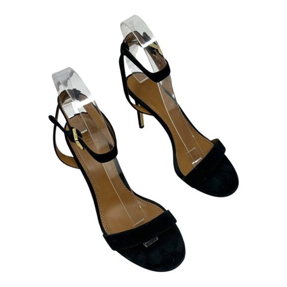 Tory Burch Black Suede Elana Ankle Strap Sandal Size 6 - Picture 1 of 8